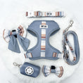 Charger l'image dans la visionneuse de la galerie, Blue Stripe - Dog Harness Bundle
