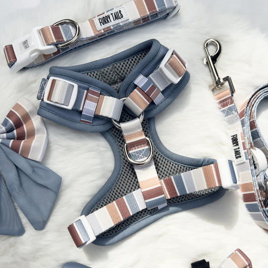 Blue Stripe - Dog Harness Bundle