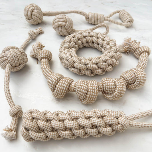 Natural Hemp Dog Rope Toys - Furry Tails