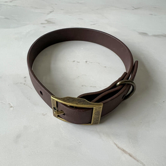 Waterproof Collar - Chestnut - Furry Tails